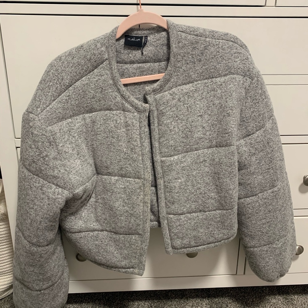 gray out from under jersey puffer